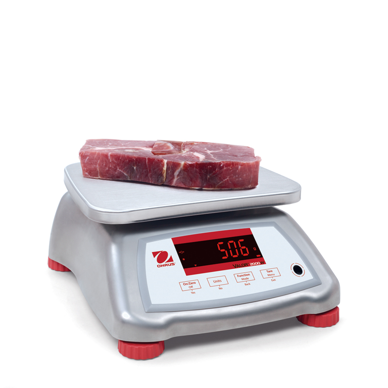 Ohaus Valor 2000XW Food Scale weighing meat