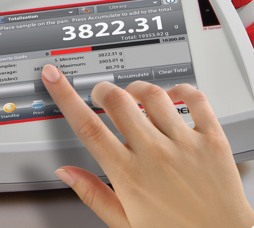 Ohaus Explorer Precision touch screen