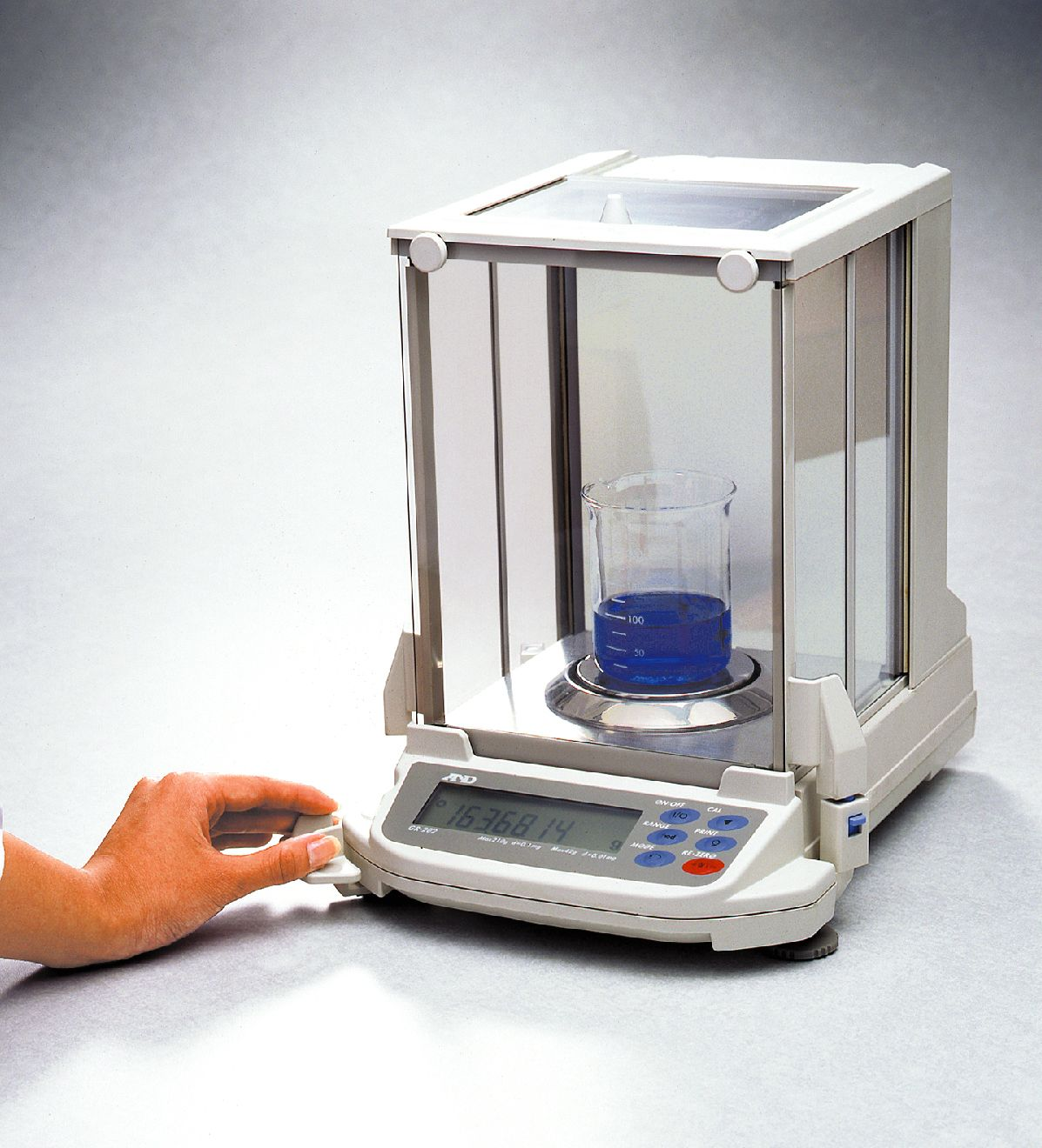 A&D-GR Analytical Balance with door open
