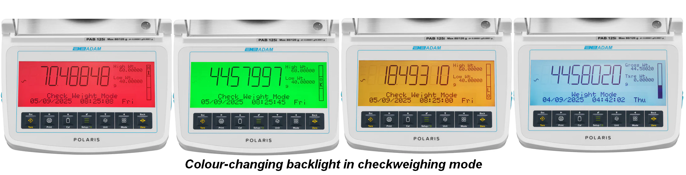 Adam Polaris display colours