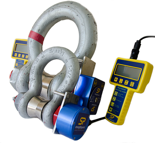 Straightpoint Wireless Loadshackle for measuring tensile loads in a variety of applications.