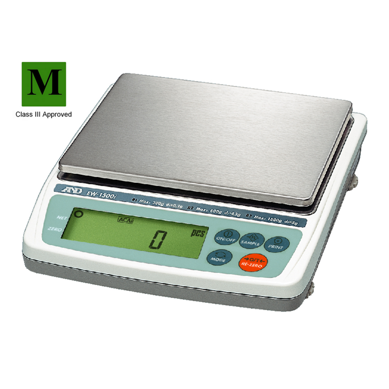 A&D EK-1500i-EC Trade Approved Gold & Jewelley Scale