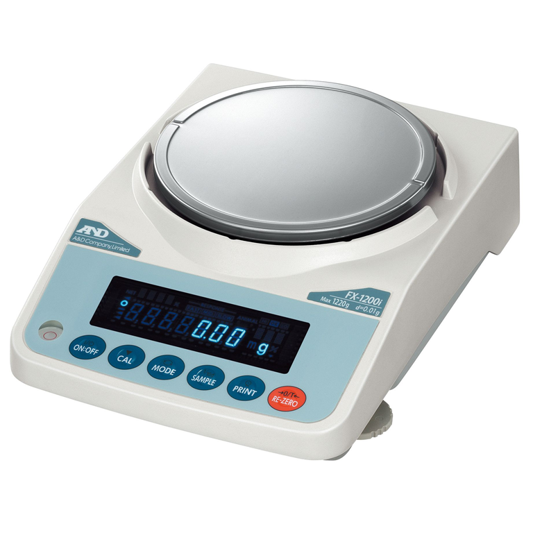 A&D FX-i Precision Balance with 150mm round pan