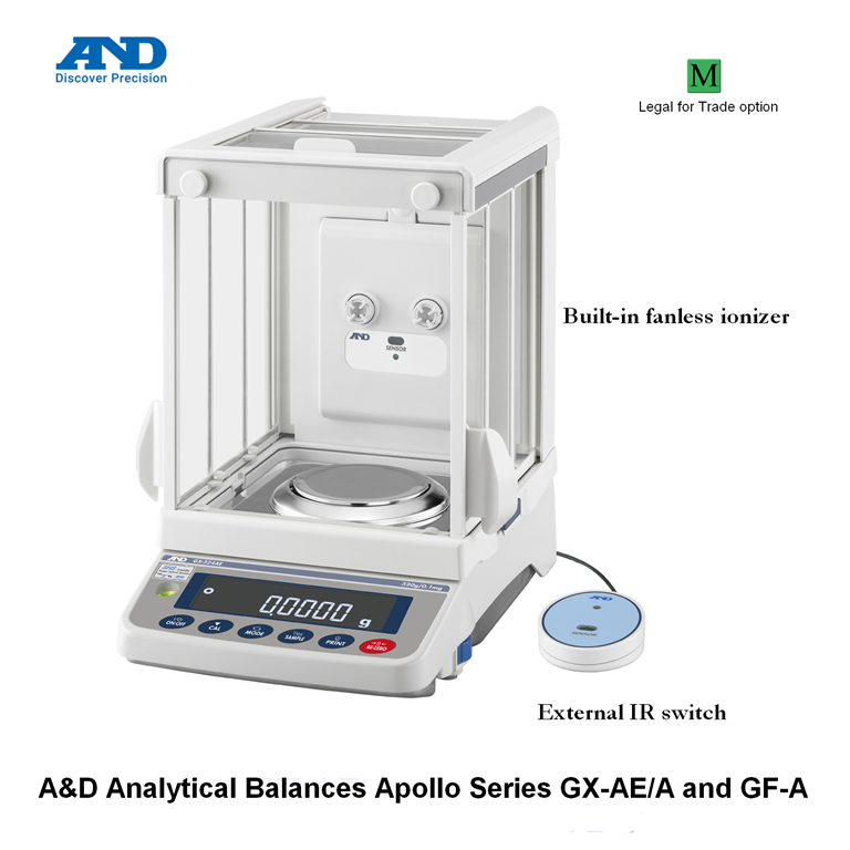 A&D Apollo GX-A & GF-A Analytical Balances