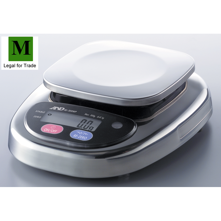 A&D HL-3000WP IP65 Trade Approved Stainless Balance