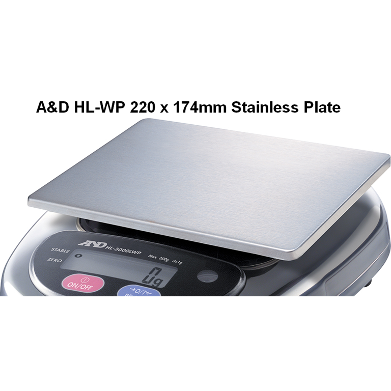 A&D HLWP Stainless Plate 220 x 174mm