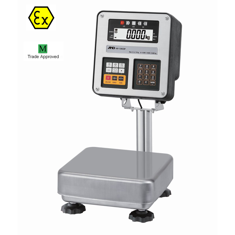 A&D HV-15CEP-LFT Intrinsically Safe scale