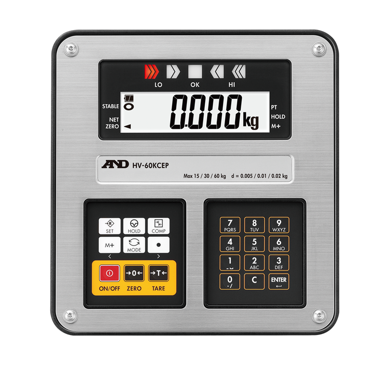 A&D HV/HM-CEP Intrinsically Safe Scales display