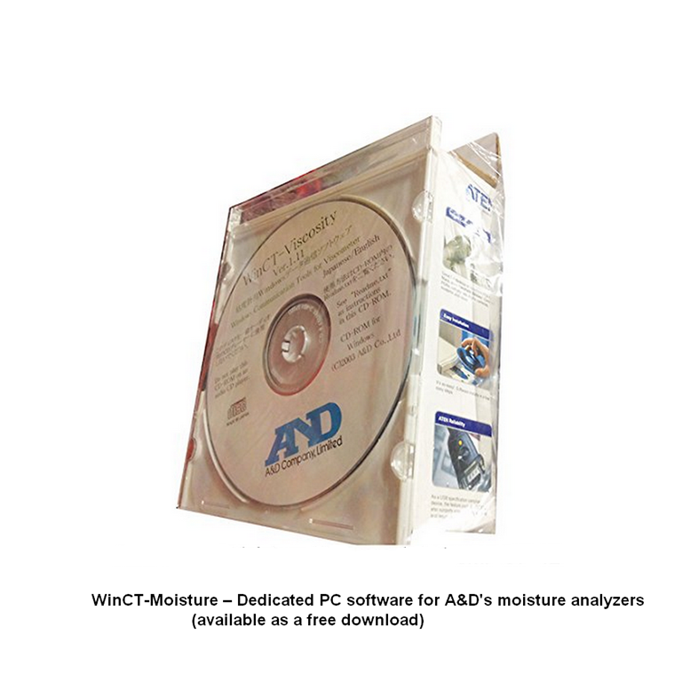 A&D WinCT-Moisture – Dedicated PC software for A&D's moisture analyzers (available as a free download)