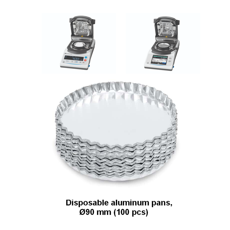 A&D Disposable aluminum pan, Ø90 mm (100 pcs) AX-MXA-30