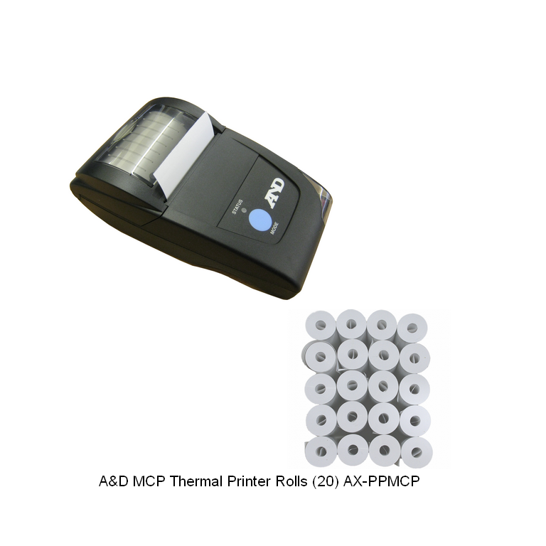 A&D MCP Statistical Thermal Printer Rolls (20) AX-PPMCP