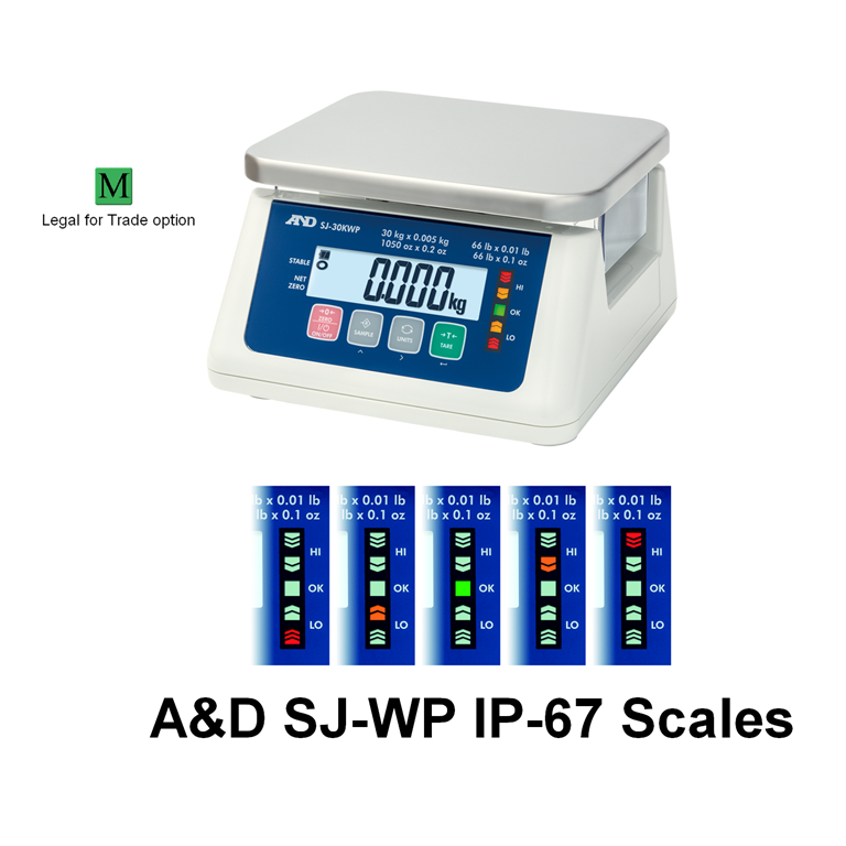 A&D SJ-WP IP67 Washdown Scale