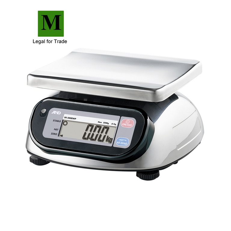 A&D SK-1000WP Stainless IP65 Scale Trade Approved