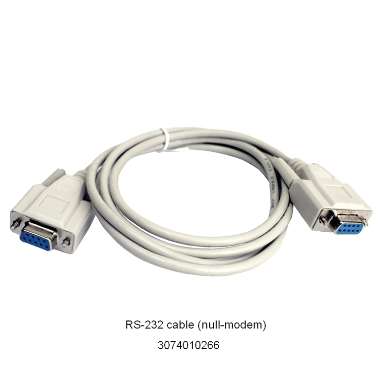 RS-232 cable (null-modem)