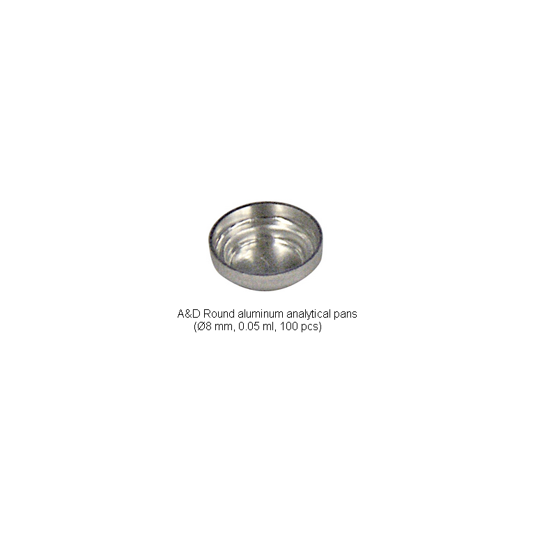 A&D Aluminium Analytical Pan (0.05ml, 8mm Dia.) 100pcs AX-ROUND-PAN-S