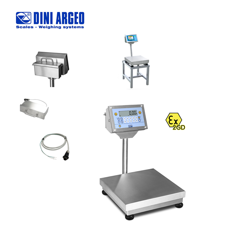 Dini Argeo Stainless steel scales "Easy Pesa 2GD" series, for ATEX 1, 21, 2, 22 zones