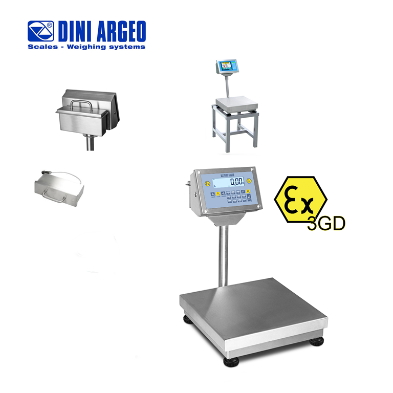 Dini Argeo Stainless steel scales "Easy Pesa 3GD" series, for ATEX 2 & 22 zones