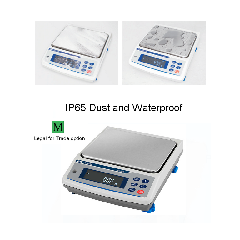 A&D GX-M High Capacity Precision Balances with Int. Cal.