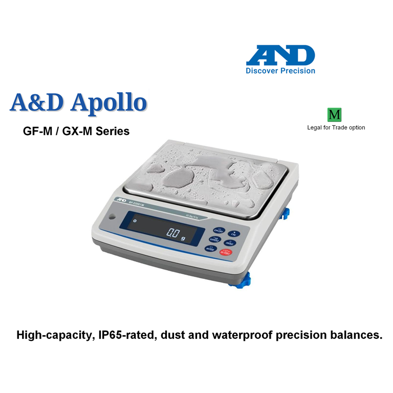 A&D GX-M High Capacity Precision Balances with Int. Cal.