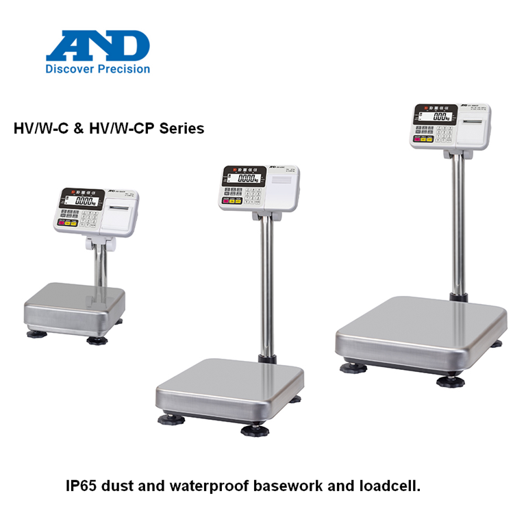 A&D HV/W-C & HV/W-CP Series Bench Scales