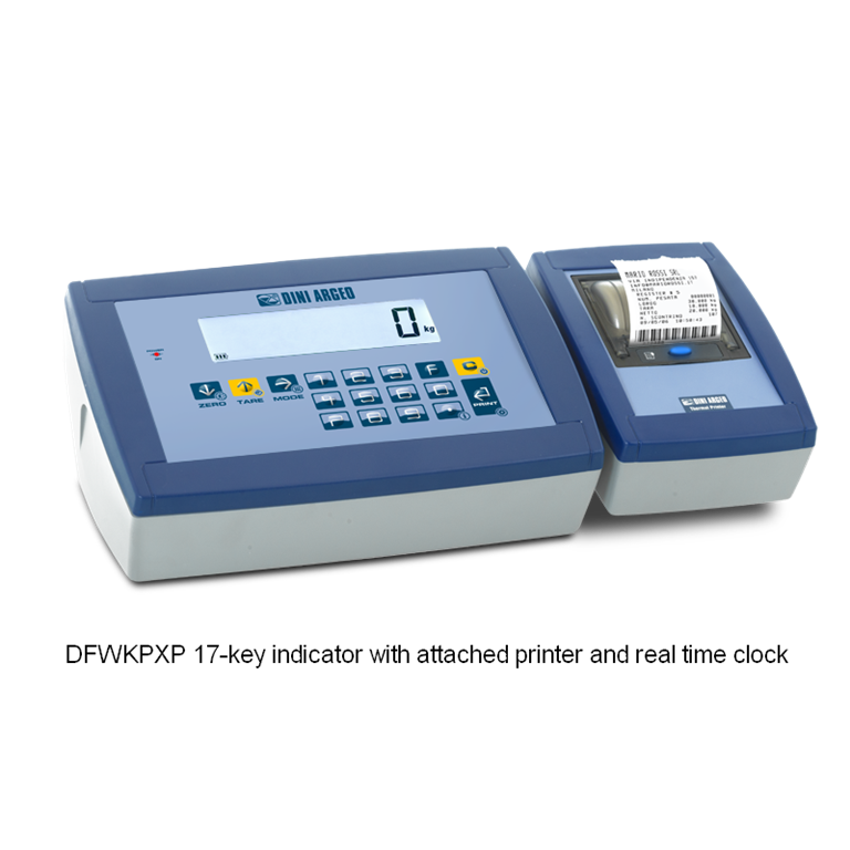 Dini Argeo DFWKPXP 17-key indicator with attached printer and real time clock