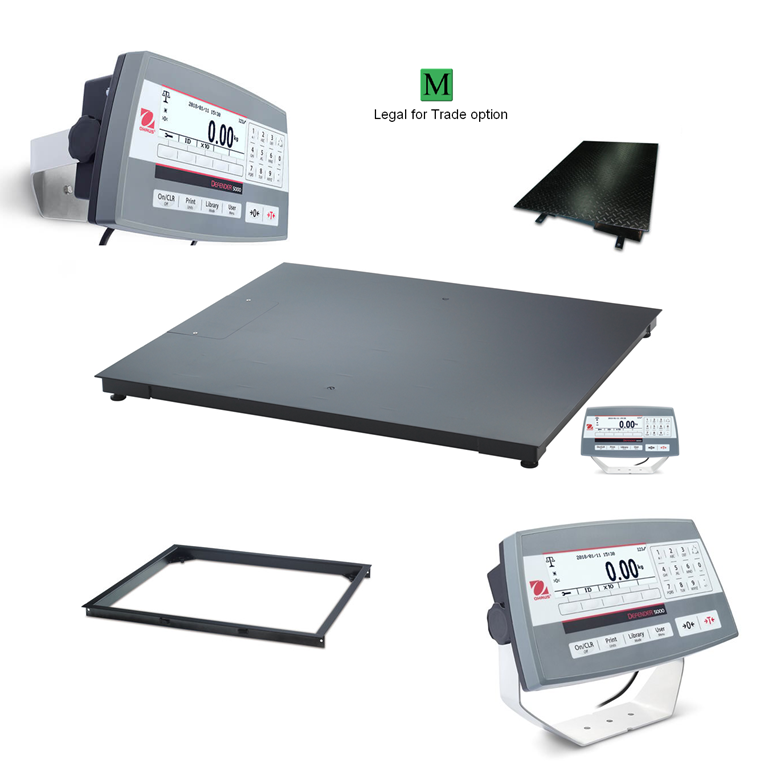 Ohaus DF Series Mild Steel Floor Scales with TD52P display