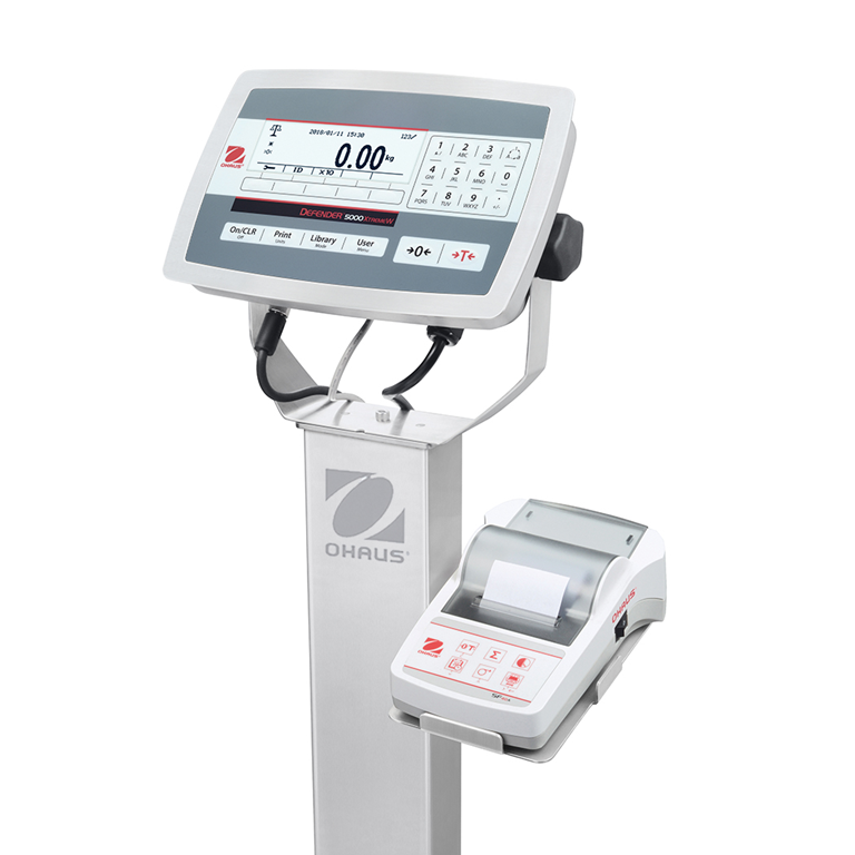 Ohaus Defender 5000 Stainless Steel Scale with SF40A printer