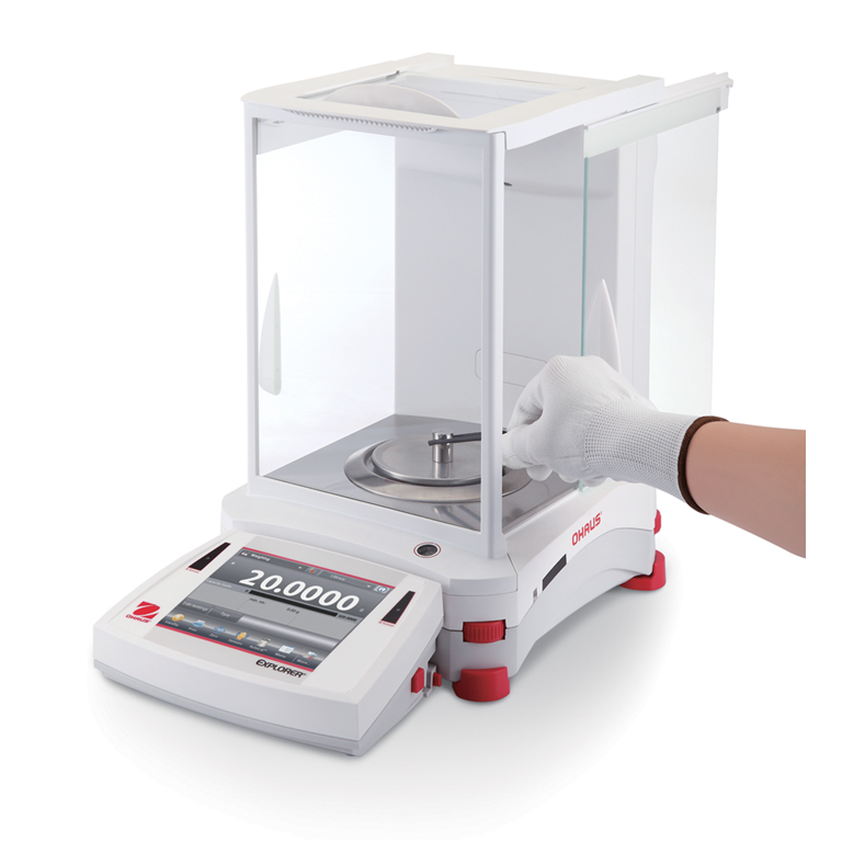 Ohaus Explorer Analytical Balance calibrate