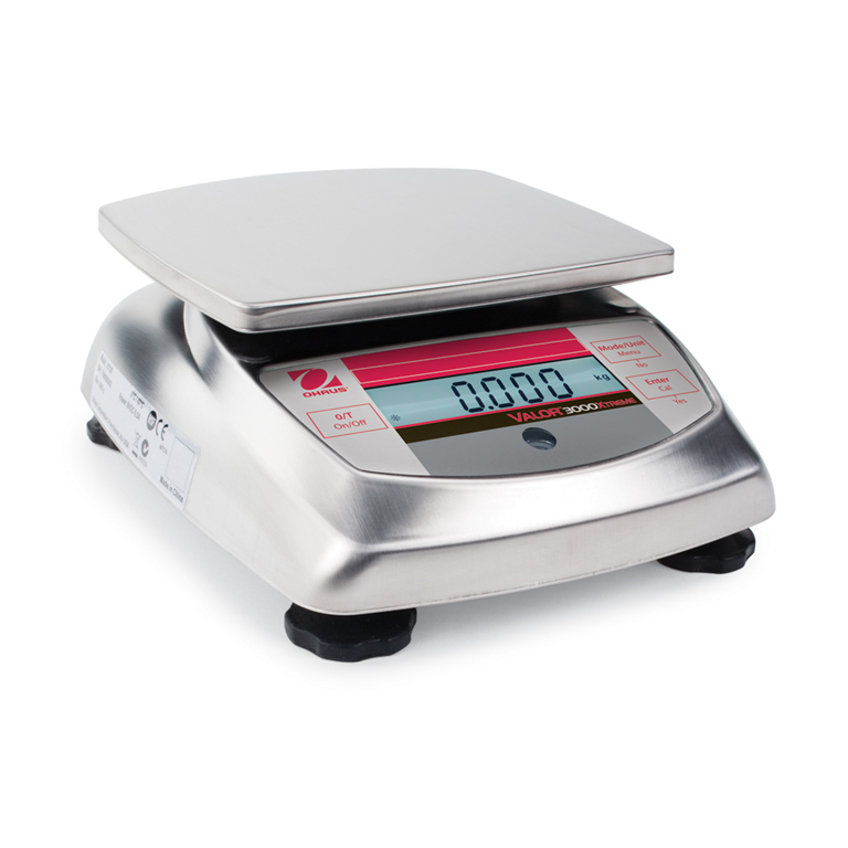 Ohaus Valor 3000 Stainless Scale square pan