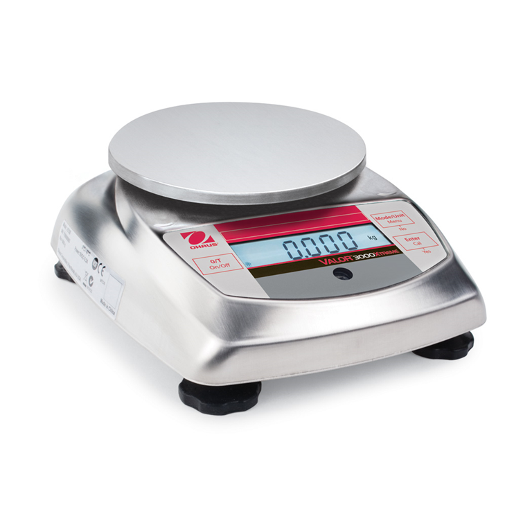 Ohaus Valor 3000 Stainless Scale round pan
