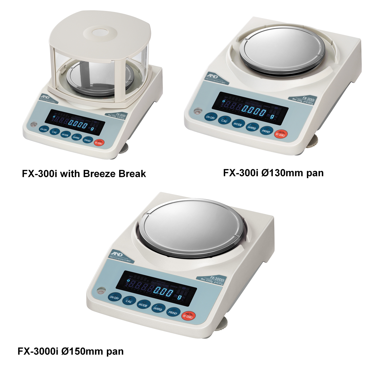 A&D Weighing Bilance di precisione FX/FZ IP 65, approvate per Classe II