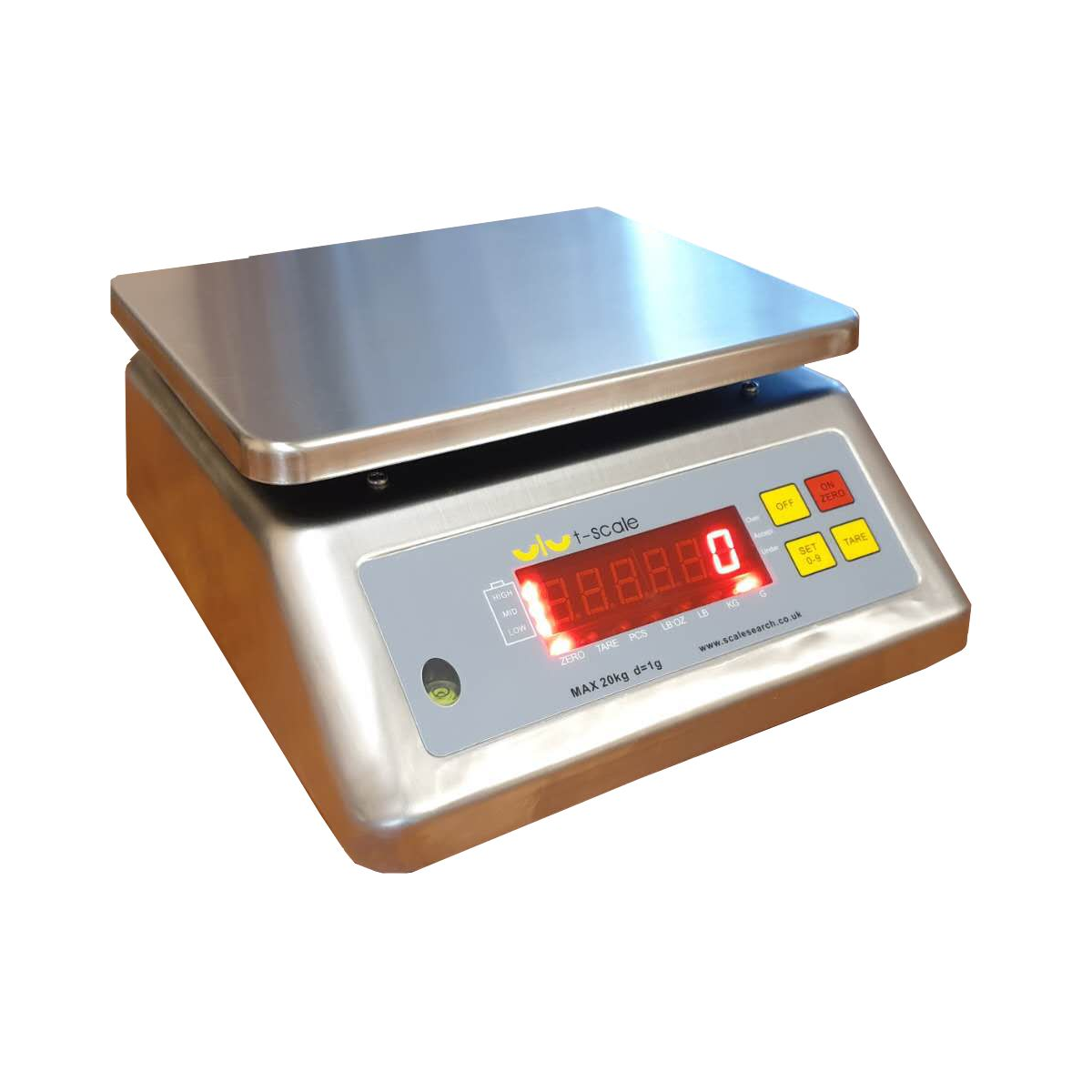 TScale WPC06 Checkweighing scale with rear display and IP68 protection
